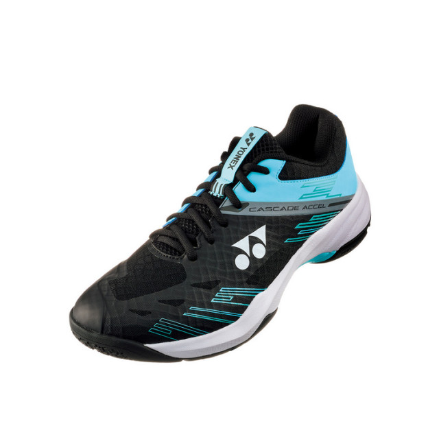 羽球鞋 寬楦(黑/冰藍) POWER CUSHION CASCADE ACCEL WIDE